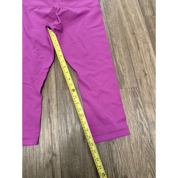 LULULEMON WUNDER UNDER REVERSIBLE CROP LEGGINGS BLACK ULTRA VIOLET WOMENS SZ 12 - Picture 5 of 8
